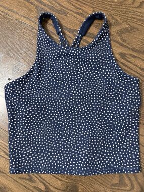 Navy Polka Dot Top